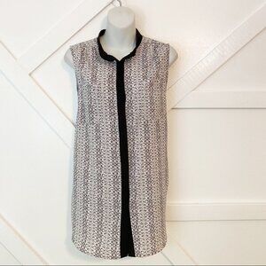 Reed Snakeskin Sleeveless Button Down Blouse Sz M